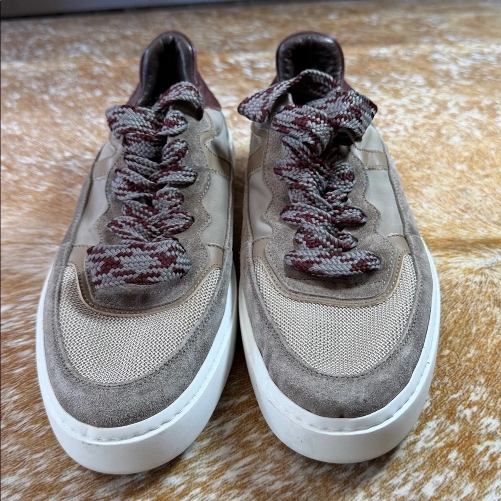 GOODMAN Sneakers EUC Men Brown Suede Leather Low Top Casual Laces Sz 9.5 Kicks - Picture 3 of 10